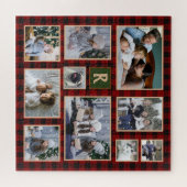Familienfotokollage Mit Monogramm Red Buffalo Kari Puzzle (Horizontal)