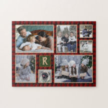 Familienfotokollage Mit Monogramm Red Buffalo Kari