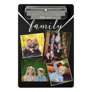 Familienfotos 4 Bilder Individuelle Galerie Schwar Mini Klemmbrett