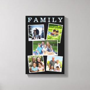 Familienfotos Collage Galerie Fünf Fotos Modern Leinwanddruck