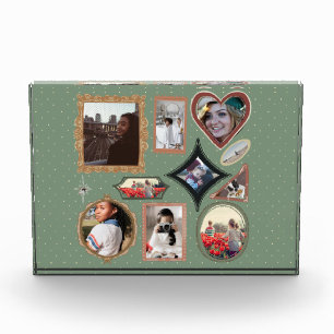 Familienfotos Retro-Rahmen Collage Fotoblock