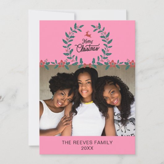 Familienfotos Weihnachtskarte (Vorderseite)