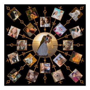 Familienfotosammlung 21 Bilder Hübsch Schwarzes Go Poster