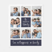 Familienfotosammlung| Chic Modern Script Fleecedecke (Vorderseite)