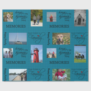 Familienfotosammlung Geschenkpapier