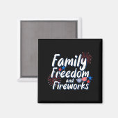 Familienfreiheitsfeuerwerk _ 4. Juli _ Magnet (Vorderseite/Rückseite)