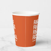 Familienfreunde essen Erntedank Orange Pappbecher (Rechts)