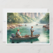 Familienfreunde Fischen Geburtstagsparty Einladung (Rückseite)