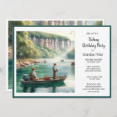 Familienfreunde Fischen Geburtstagsparty Einladung (Vorne/Hinten)