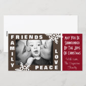 Familienfreunde Weihnachten Frieden und Liebe (Vorne/Hinten)