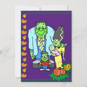 Familienfreundliche Halloween-Kostümparty Einladung