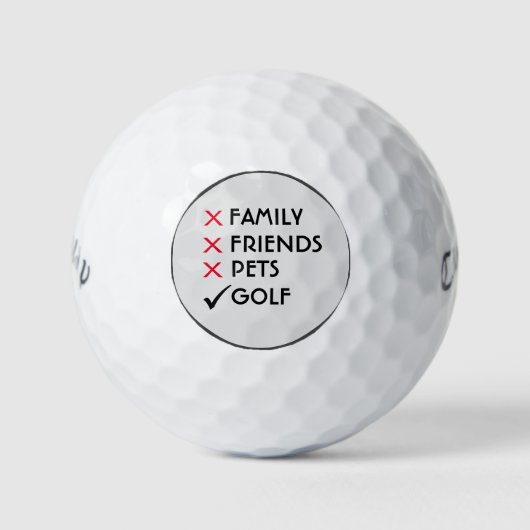 Familienfreundliche Haustiere Golf Spaß Golfball (Vorderseite)