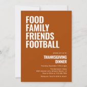 Familienfreundliches Fußballfest Erntedank Abendes Einladung (Vorderseite)