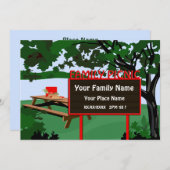 Familienfreundliches Picnic Park Landschaft Einlad Einladung (Vorne/Hinten)
