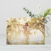 Familienfreundliches Weihnachts-Foto Feiertagskarte (Stehend Vorderseite)