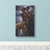 Familienfreundlichkeit | Dekoration der Inspiratio Leinwanddruck (Insitu (Holzboden))