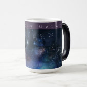 Familiengalaxie Zwei Eltern zwei Kinder Sterne 2 Verwandlungstasse (VorderseiteRechts)