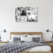 Familiengalierkollektion Schwarz-Weiß-Fotos Leinwanddruck (Insitu (Schlafzimmer))