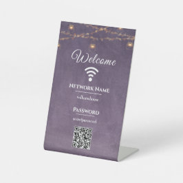 Familiengast Elegantes WIFI-Kennwort für Unternehm Sockelschild
