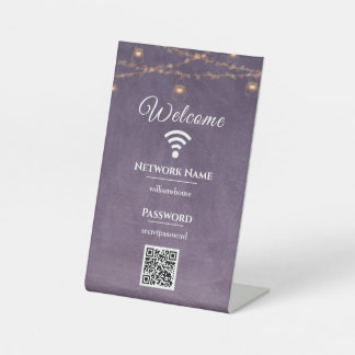 Familiengast Elegantes WIFI-Kennwort für Unternehm Sockelschild