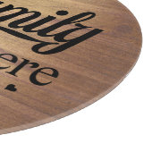 Familiengathers hier Holzschnitt Schneidebrett (Ecke)