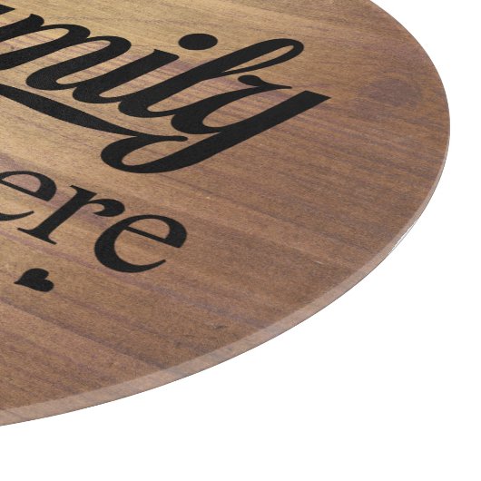 Familiengathers hier Holzschnitt Schneidebrett (Ecke)