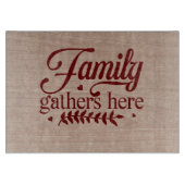Familiengathers hier Vorstand Schneidebrett (Vorderseite)