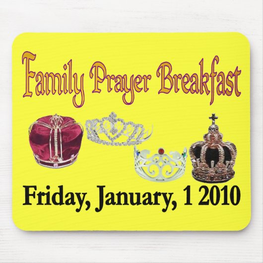 Familiengebet Frühstück Mousepad (Vorne)