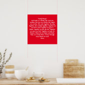 Familiengebet-Poster Poster (Küche)