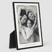 Familiengedächtnis, elegantes Schwarz-Gold-Rahmen- Fotoplatte (Seite)