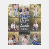 Familiengeschenk 8 Foto Enkelkind Fleecedecke (Vorderseite)