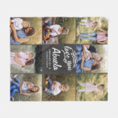 Familiengeschenk 8 Foto Enkelkind Fleecedecke (Vorderseite (Horizontal))