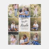 Familiengeschenk 8 Foto Enkelkind  Fleecedecke (Vorderseite)