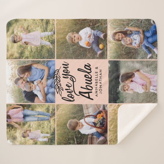 Familiengeschenk 8 Foto Enkelkind Sherpadecke (Vorderseite (Horizontal))