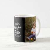 Familiengeschenk Foto Enkel einfache Typografie Kaffeetasse (VorderseiteRechts)
