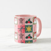 Familiengeschenk Foto Farbe Weihnachten Weihnachts Tasse (VorderseiteRechts)