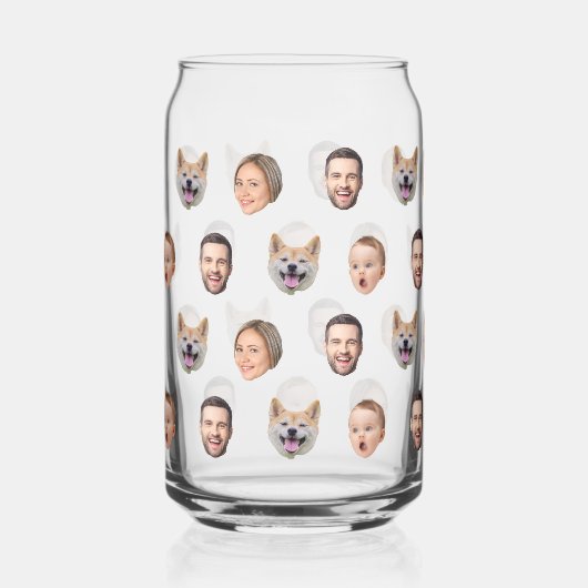 Familiengeschenk für benutzerdefinierte Gesichter, Dosenglas (Vorderseite)