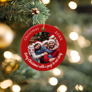 Familiengeschichten vom Roten Foto Weihnachten Ornament Aus Metall
