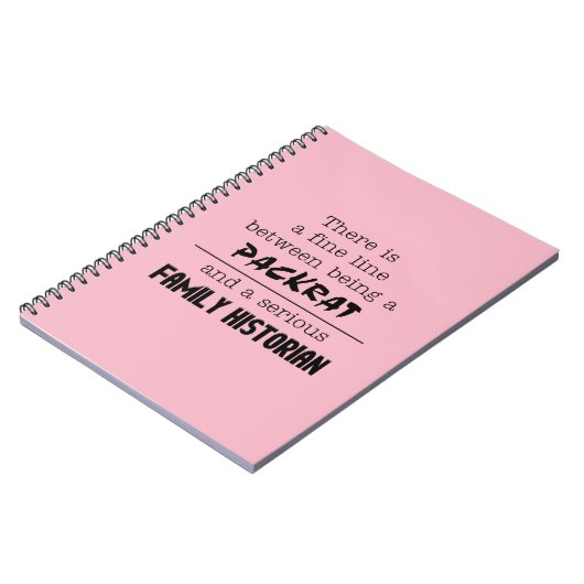 Familiengeschichtliches Notebook (Farbe anpassen) Notizblock (Linke Seite)