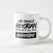 Familiengeschichtsträchtige ... Hashtag Granddad Jumbo-Tasse (Rechts)