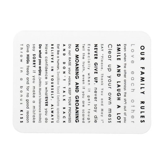 Familiengrenzen Magnet (Horizontal)