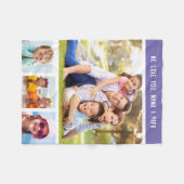 Familiengroßeltern Day Multi-Foto Lila Fleecedecke (Vorderseite (Horizontal))