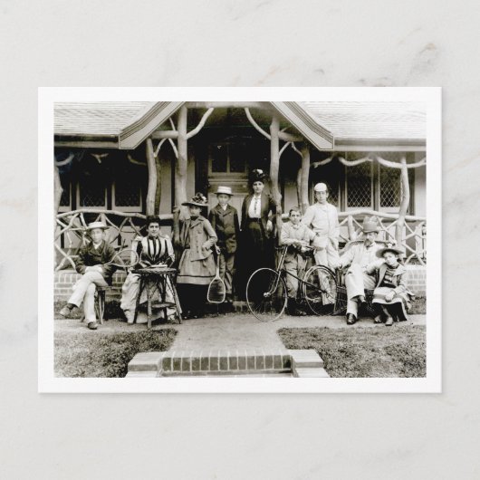 Familiengruppe, c.1900 (b/w Foto) Postkarte (Vorderseite)