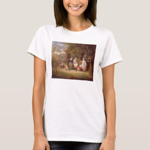 Familiengruppe vor einer Hütte (Öldose T-Shirt
