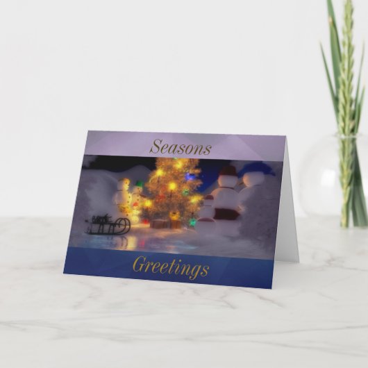 Familiengrüße zur Jahreszeit Feiertagskarte (Vorderseite)