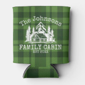 Familienhaus Green Kariert Themed Name Personalisi Dosenkühler (Vorderseite)
