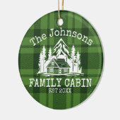 Familienhaus Green Kariert Themed Name Personalisi Keramik Ornament (Links)
