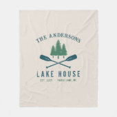 Familienhaus Modernes Rustikales Boat Oar Pine Tre Fleecedecke (Vorderseite)