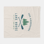 Familienhaus Modernes Rustikales Boat Oar Pine Tre Fleecedecke (Vorderseite (Horizontal))