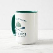 Familienhaus Modernes Rustikales Boat Oar Pine Tre Tasse (Vorderseite Links)
